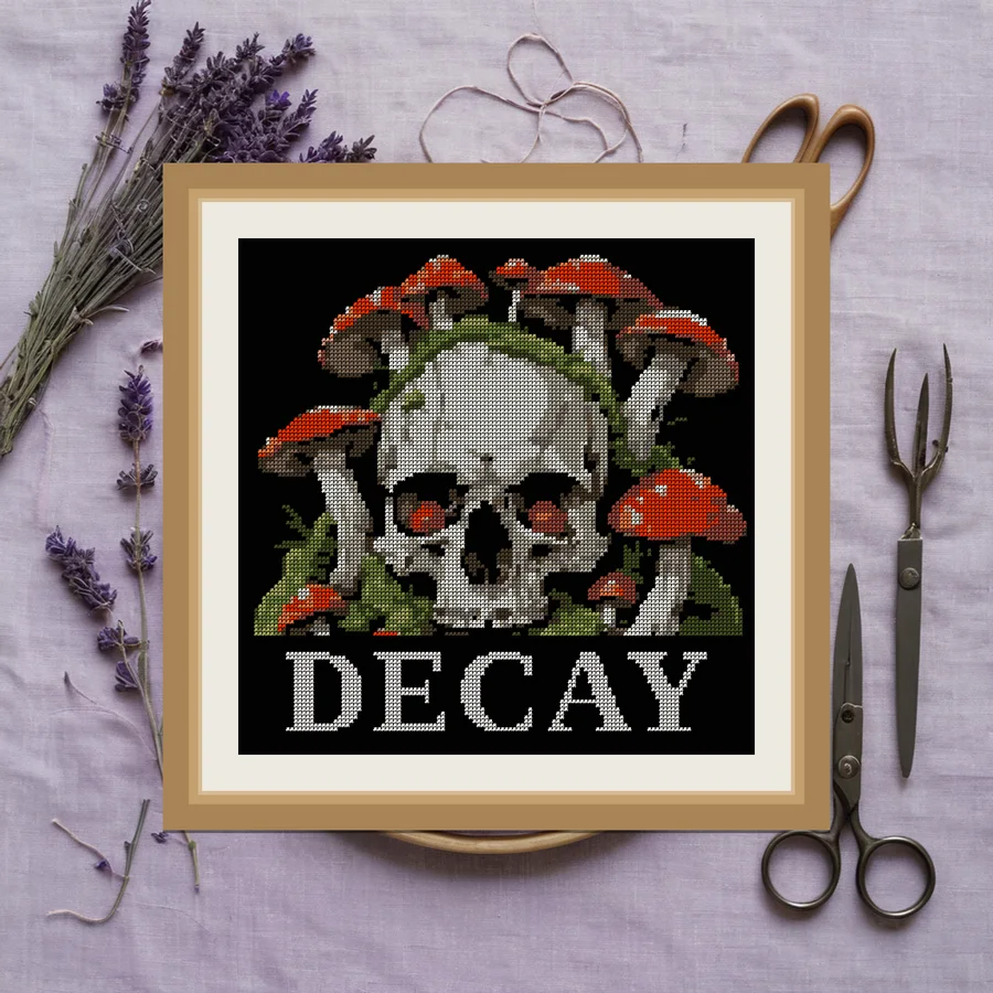 Decay cross stitch pattern