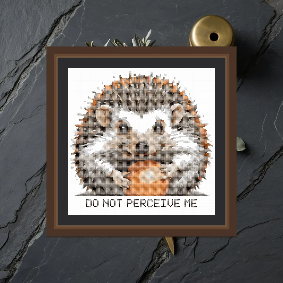 Do Not Perceive Me cross stitch pattern