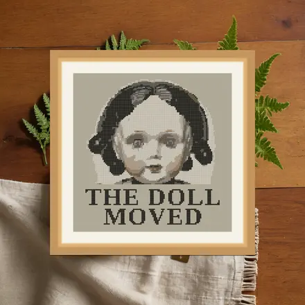 The Doll Moved cross stitch pattern