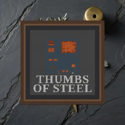 Thumbs Of Steel cross stitch pattern