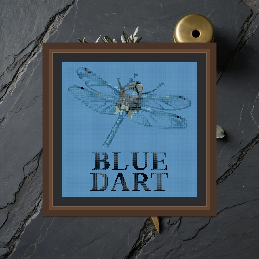 Blue Dart cross stitch pattern
