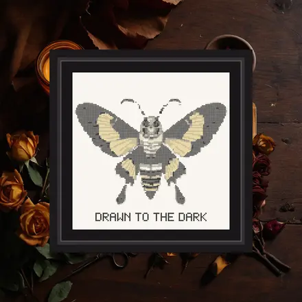 Drawn To The Dark cross stitch pattern