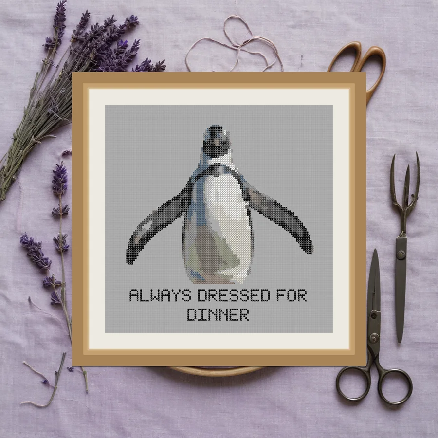 Dressed For Dinner cross stitch pattern