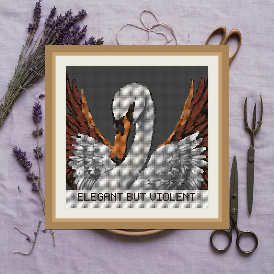 Elegant But Violent cross stitch pattern