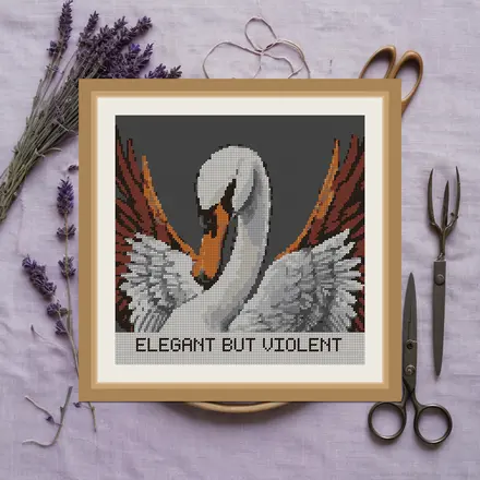Elegant But Violent cross stitch pattern