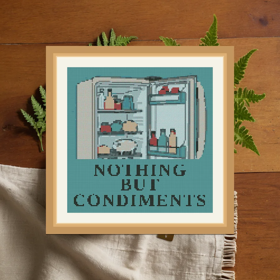 Nothing But Condiments cross stitch pattern