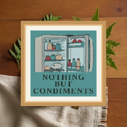 Nothing But Condiments cross stitch pattern