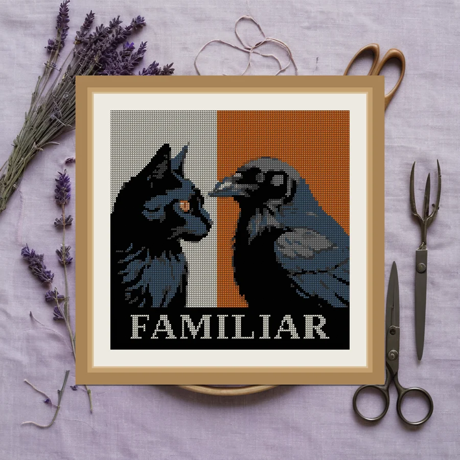 Familiar cross stitch pattern