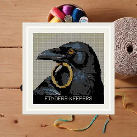 Finders Keepers cross stitch pattern