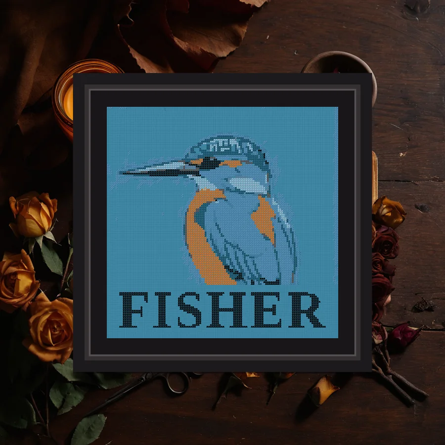 Fisher cross stitch pattern