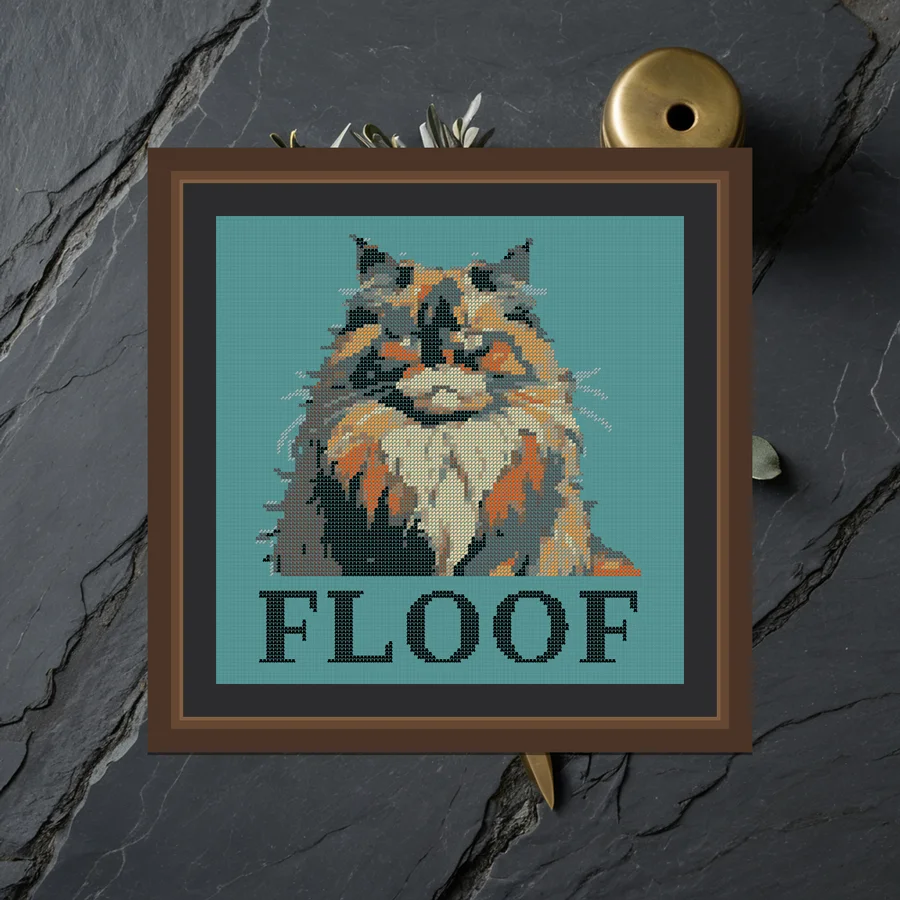 Floof cross stitch pattern