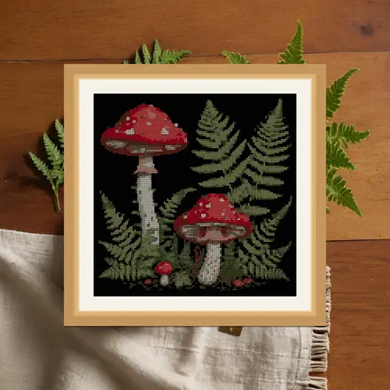 Fly Agaric Pair cross stitch pattern