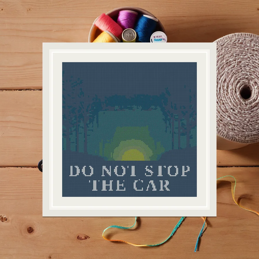 Do Not Stop The Car cross stitch pattern