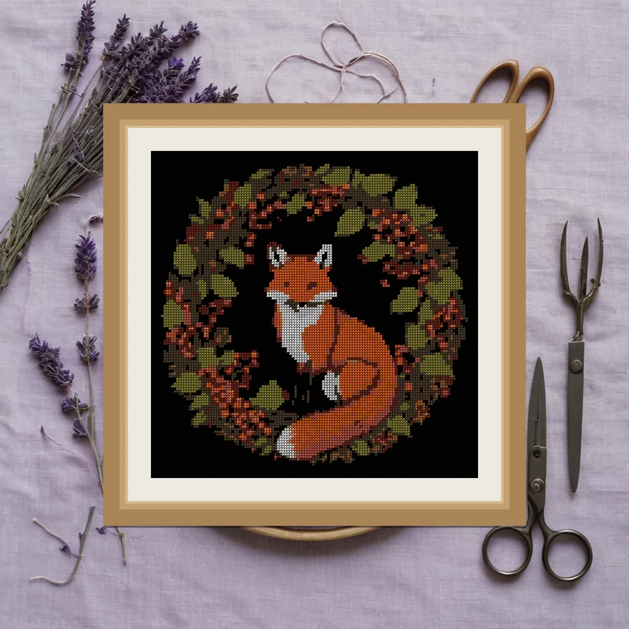 Fox And Rowan cross stitch pattern