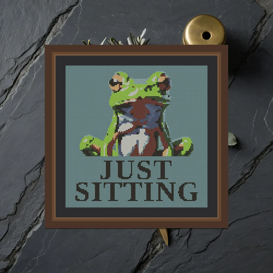 Just Sitting cross stitch pattern