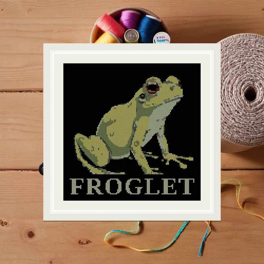 Froglet cross stitch pattern