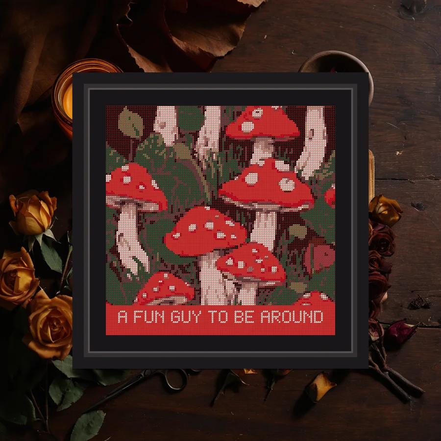 Fungi cross stitch pattern