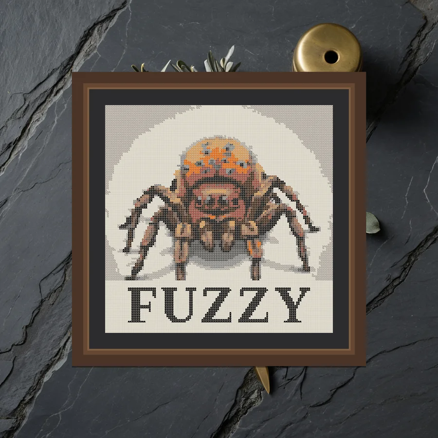Fuzzy cross stitch pattern