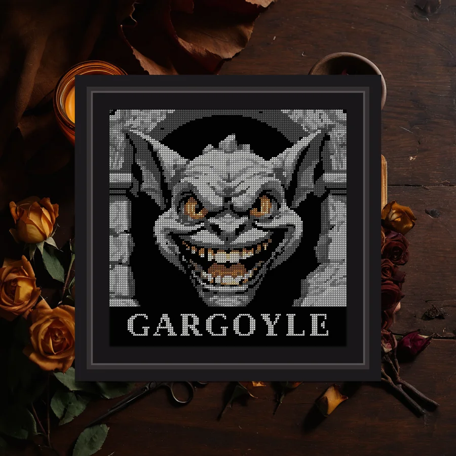 Gargoyle cross stitch pattern
