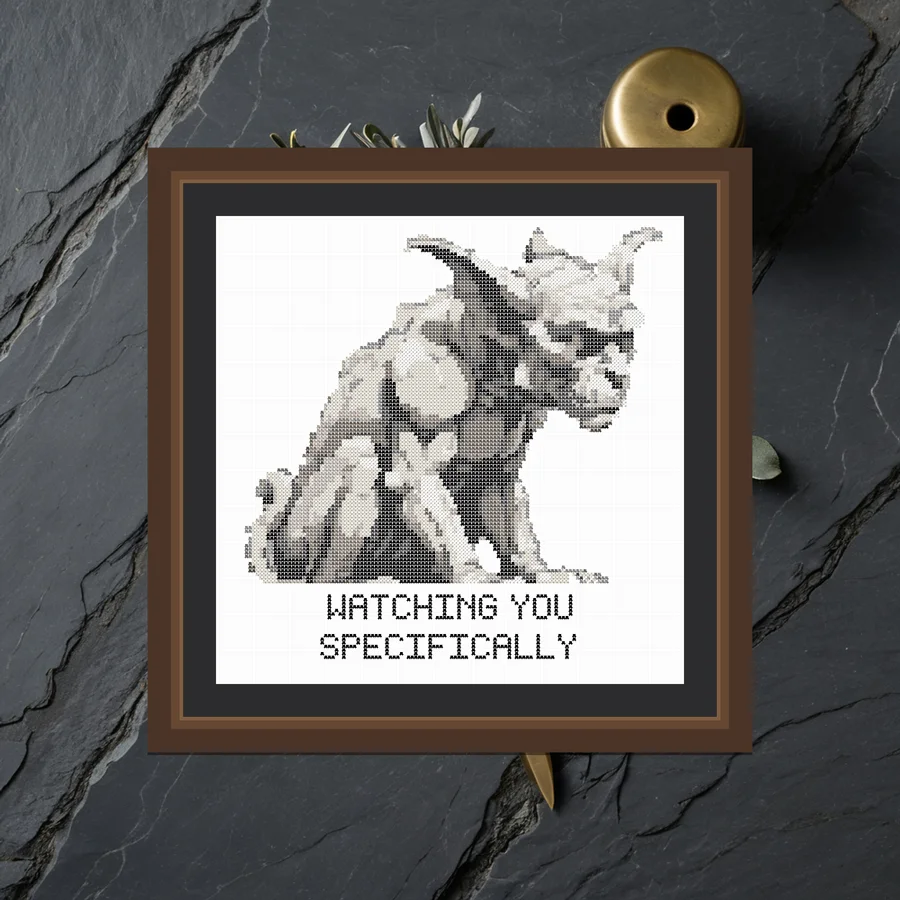 Watching You Specifically cross stitch pattern