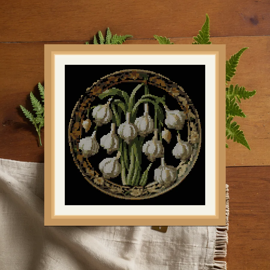 Garlic Braid cross stitch pattern
