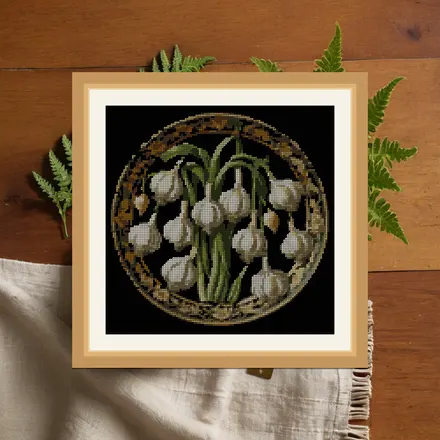 Garlic Braid cross stitch pattern