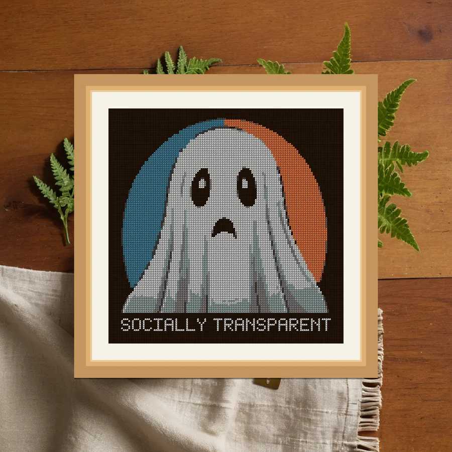 Socially Transparent cross stitch pattern
