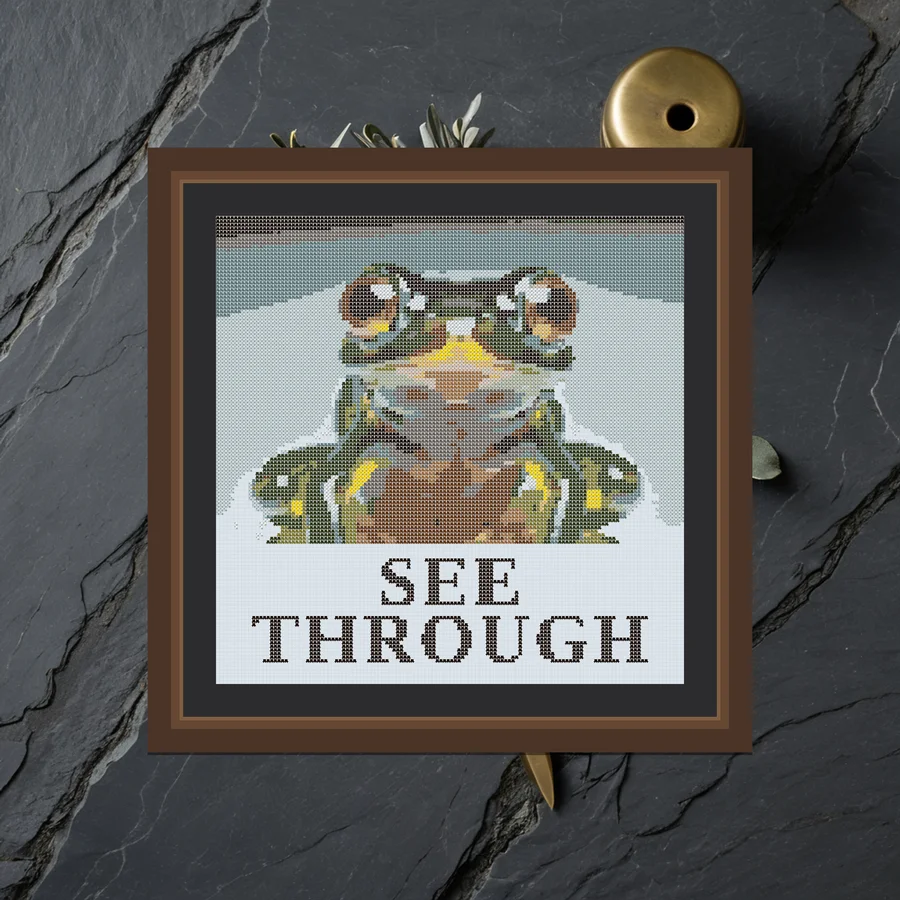 Glass Frog cross stitch pattern