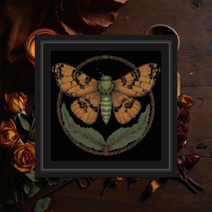 Glowworm cross stitch pattern