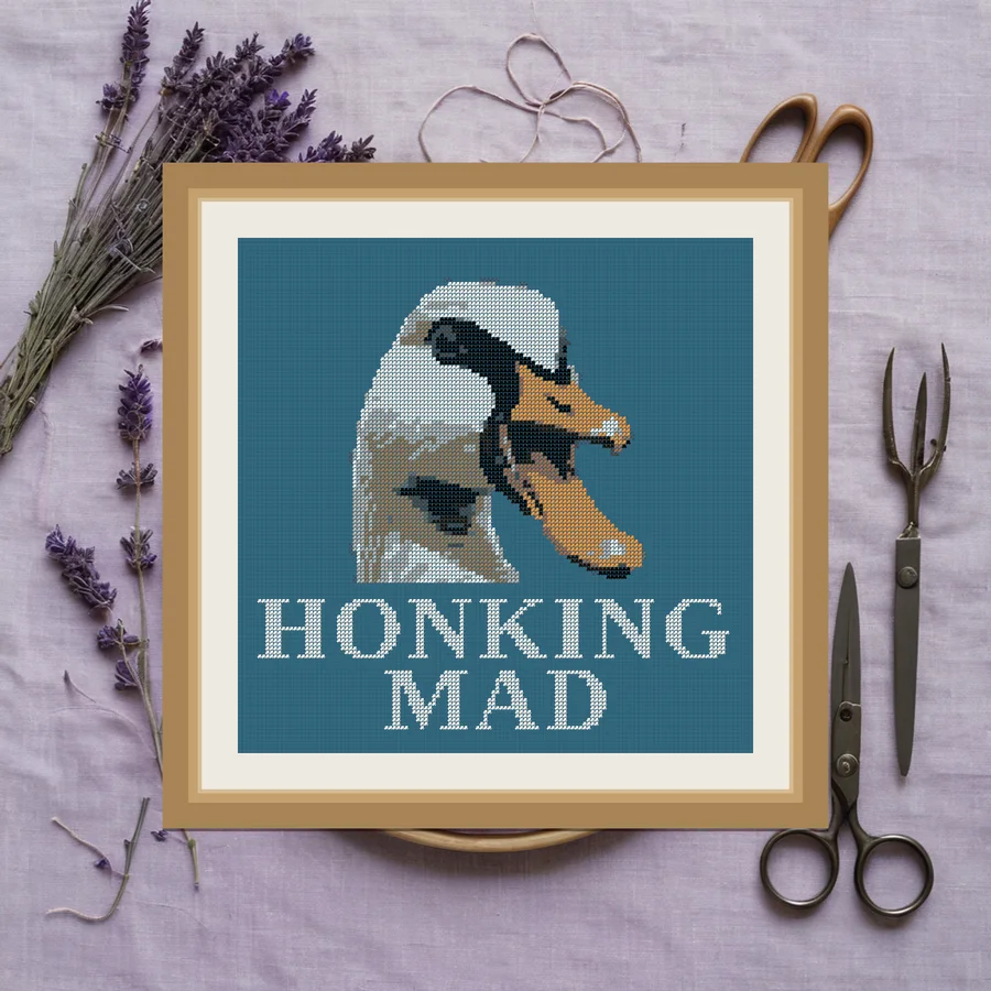 Honking Mad cross stitch pattern