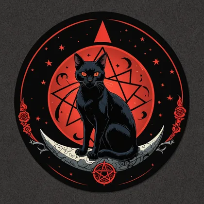 Gothic Cat Shrine cross stitch pattern
