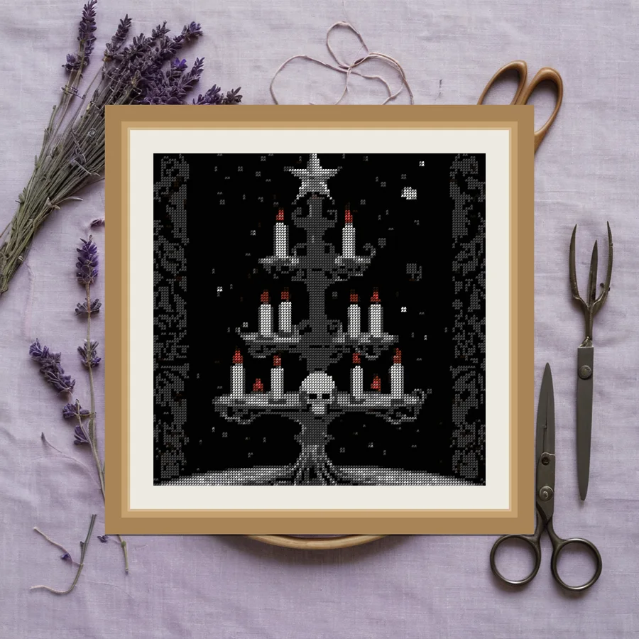 Gothic Christmas Tree cross stitch pattern