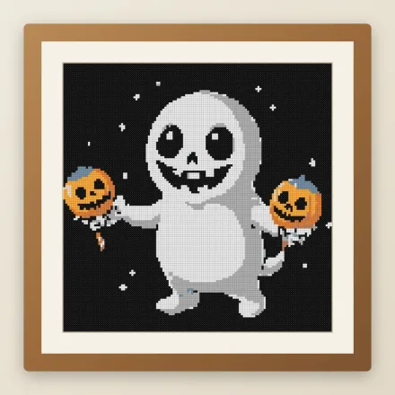 Gothic Ghostie cross stitch pattern