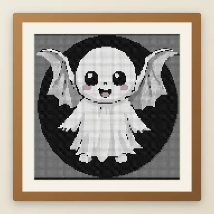 Gothic Ghostling cross stitch pattern