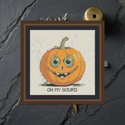 Gourd Damn cross stitch pattern