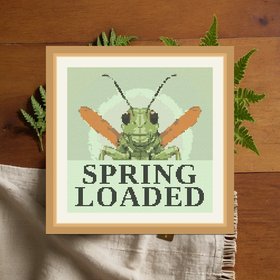 Spring Loaded cross stitch pattern