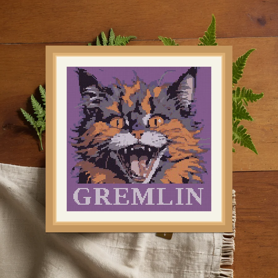 Gremlin cross stitch pattern