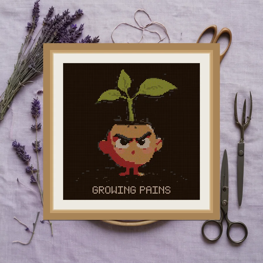 Growing Pains cross stitch pattern
