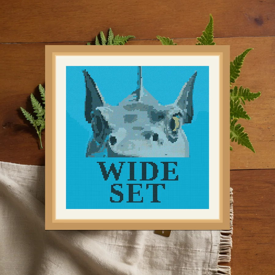 Wide Set cross stitch pattern