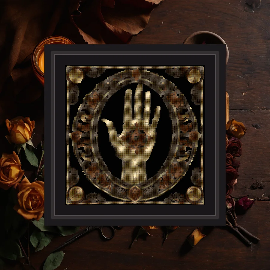 Hand Of Fate cross stitch pattern