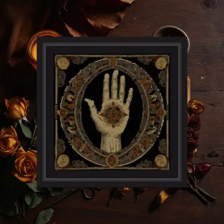 Hand Of Fate cross stitch pattern