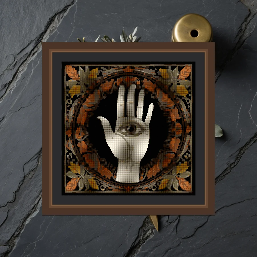 Hand Of Protection cross stitch pattern
