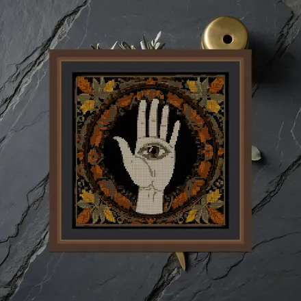 Hand Of Protection cross stitch pattern