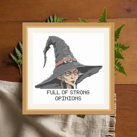 Hat Of Opinions cross stitch pattern