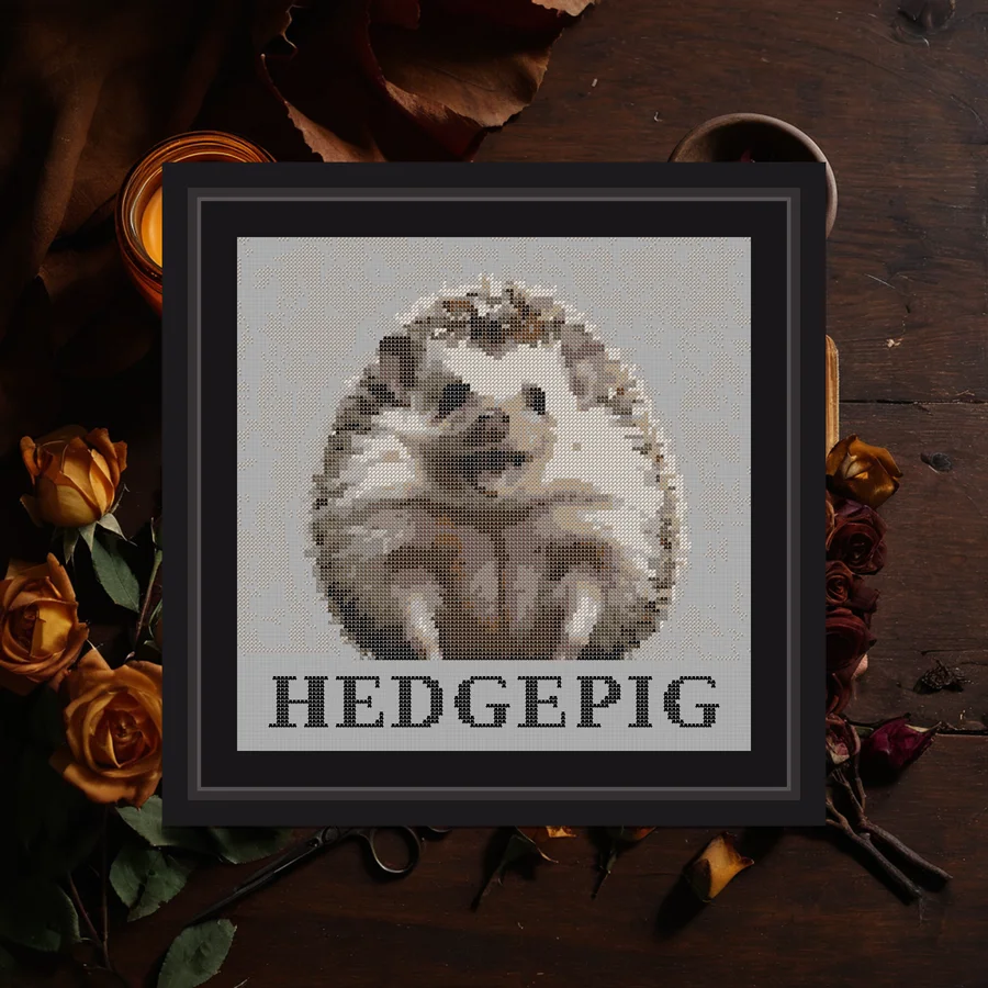 Hedgepig cross stitch pattern