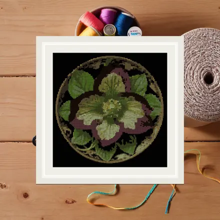 Hellebore cross stitch pattern