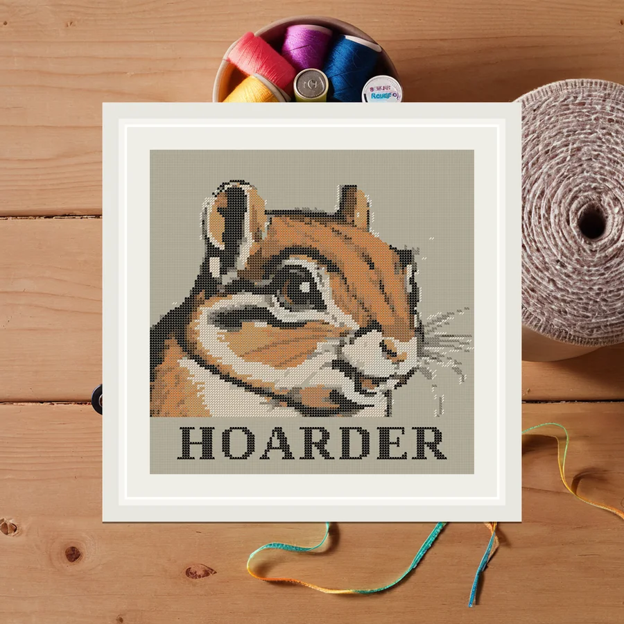 Hoarder cross stitch pattern