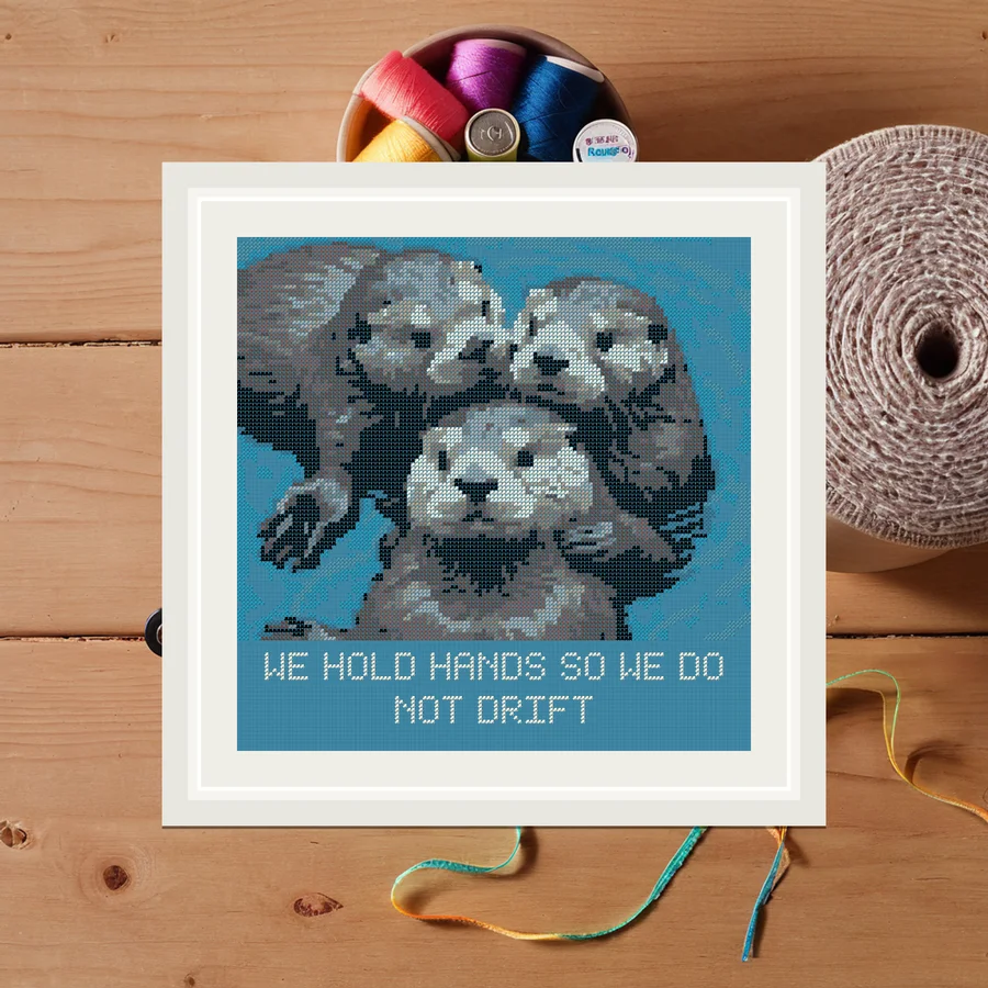 Holding Hands cross stitch pattern