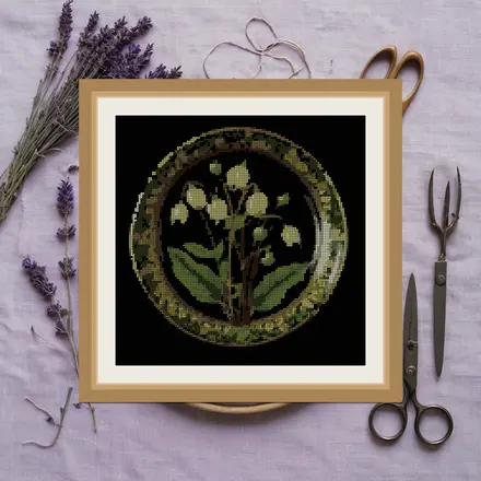 Honesty Seedpods cross stitch pattern
