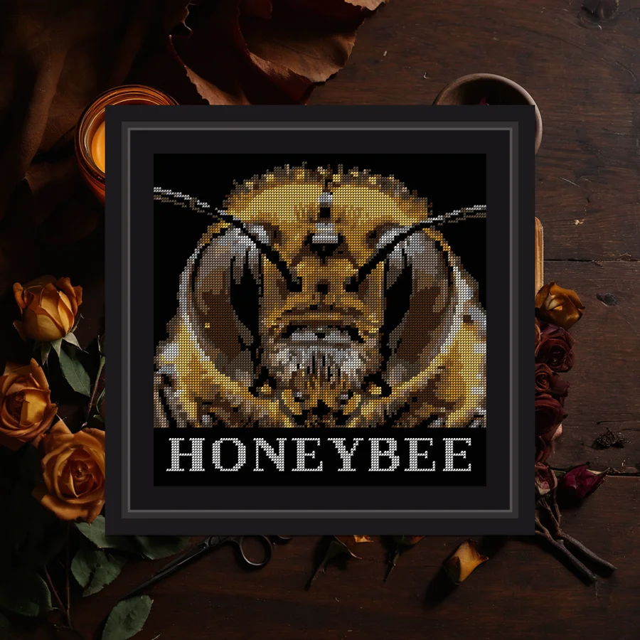Honeybee cross stitch pattern